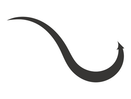 Arrow in hand sketched design. A compelling hand sketch composition harmoniously combines a black arrow with fine detailing, shaping the viewers perception of direction. Vector illustration.のイラスト素材