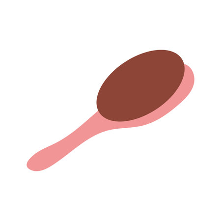 Beauty care element of colorful set. This beauty care-themed illustration boasts an elegant design with a hairbrush, set against a clean white background. Vector illustration.のイラスト素材