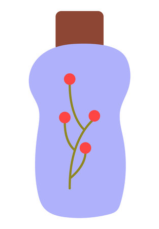 Beauty care element of colorful set. This exquisite beauty care-themed illustration showcases a stunning design with shampoo bottle set against a pristine white background. Vector illustration.のイラスト素材