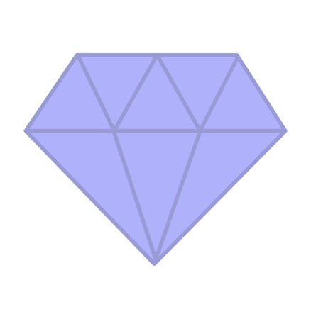 Casino element of colorful set. The diamond symbol shown in this illustration is often used in slot machines to increase excitement. Vector illustration.のイラスト素材