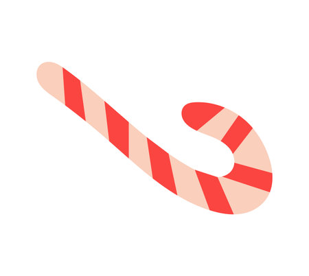 Element of cozy winter set in colorful design. An enchanting illustration that merges creative design with the nostalgic charm of winter candy. Vector illustration.のイラスト素材