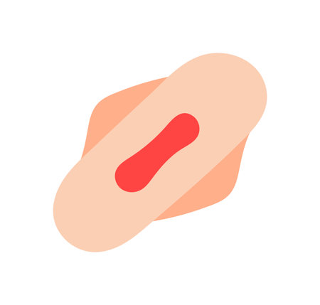 Menstruation element of colorful set. This artwork of gasket invites viewers to appreciate the discreet and necessary role of hygiene products through thoughtful design. Vector illustration.のイラスト素材