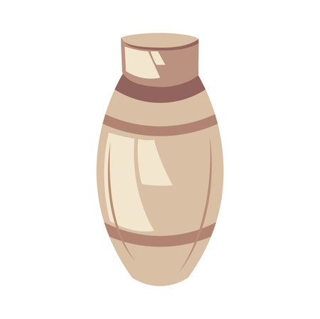 A dish of Caucasian cuisine. This clay decanter with Caucasian wine is a great addition to any dinner with friends or family. Vector illustration.のイラスト素材