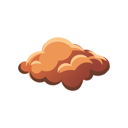 Cloud of colorful set. This cartoon illustration captures the drama of a stormy cloud in a whimsical and imaginative design against a clean white backdrop. Vector illustration.のイラスト素材