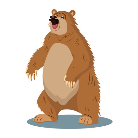Bear of colorful set. This endearing bear illustration showcase the creativity and artistry behind this delightful character. Vector illustration.のイラスト素材