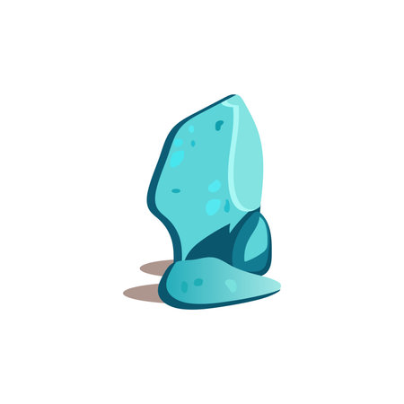 Stones of colorful set. This illustration features a meticulously designed nature stone, highlighted against a clean white background, showcasing its and natural beauty. Vector illustration.のイラスト素材