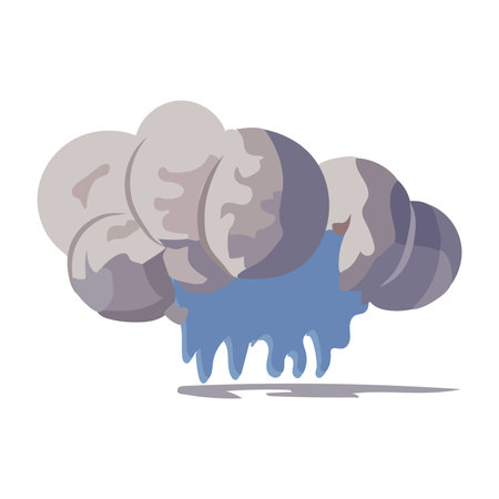 Volcano of colorful set. The cartoon design of this volcano smoke clouds adds an element of wonder and excitement, making it an ideal addition to any art collection. Vector illustration.のイラスト素材