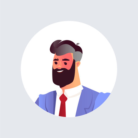 Avatar in the style of a Business deal. This illustration features a sophisticated design of a mans avatar engaged in a business deal. Vector illustration.のイラスト素材