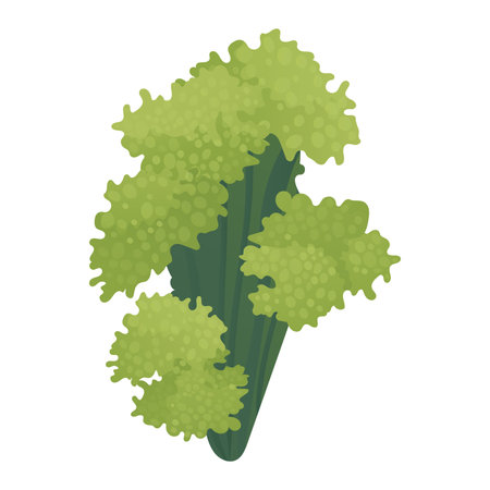 Algae of colorful set. The artwork combines detailed illustration with a whimsical cartoon design, presenting green seaweed in a nature-inspired style. Vector illustration.のイラスト素材