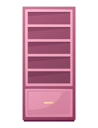 Image of Beauty salon furniture. This illustration shows elegant spa furniture with a stunning design in vibrant colors against a calm white background. Vector illustration.のイラスト素材