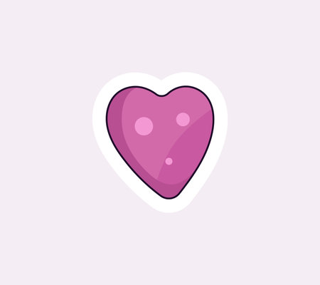 Body positive sticker image. The cute heart illustration radiates bright charm with its colorful and dynamic design. Vector illustration.のイラスト素材