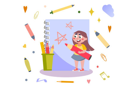 Art concept with people sceneのイラスト素材