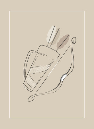 Quiver of arrows atmospheric conceptのイラスト素材