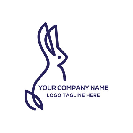 This is rabbit icon logo design with vector format. Animal icon rabbitのイラスト素材