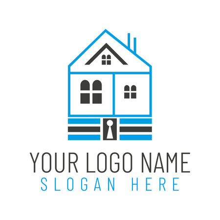 Real estate logo design. Property and Construction Logo design. Vector illustration.のイラスト素材