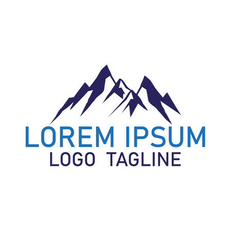Mountain logo design. Mountain vector logo template. Mountain vector logo template.のイラスト素材