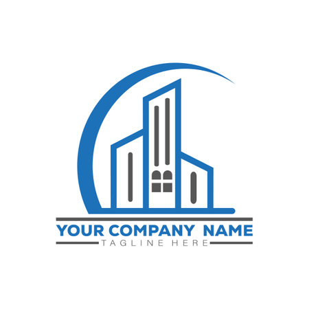 Real Estate, Property and Construction Logo design for business corporate sign.のイラスト素材