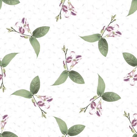 abstract flower and leaves seamless abstract pattern designの写真素材