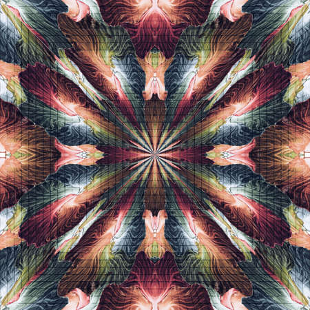 colorful  cabbage flower seamless pattern