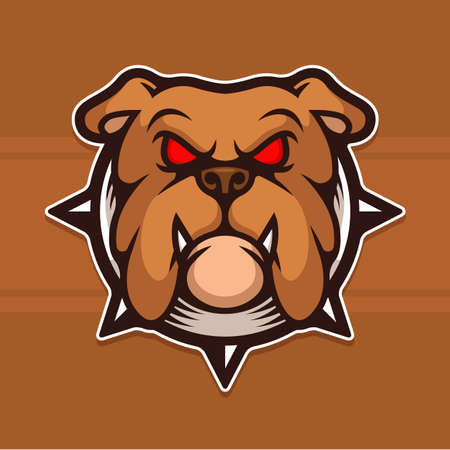 Bulldog Dog Animal Wild Vector Illustrationのイラスト素材