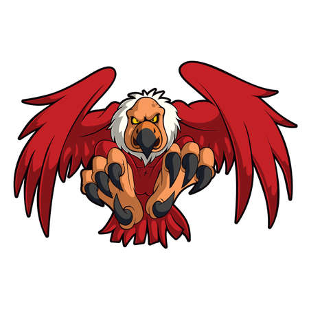 Eagle Vulture Hawk Condor Wild Animal Vector Mascot Illustrationのイラスト素材