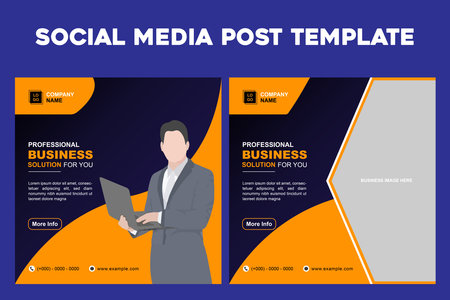 Social Media Post Template Design for Youのイラスト素材