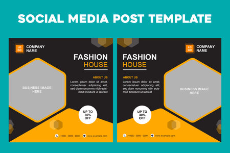 Social Media Post Template Designのイラスト素材