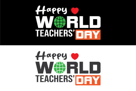 Happy World Teachers' Day Vector Designのイラスト素材