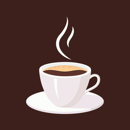 Coffee design over brown background, vector illustration. Eps 10.のイラスト素材