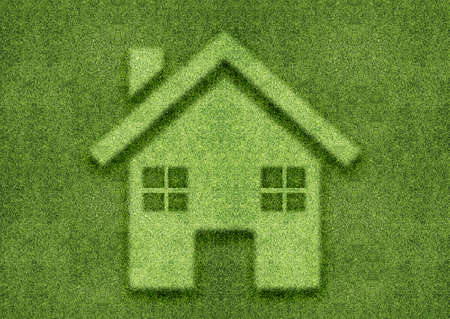 ecology concept, Green home green world.の写真素材