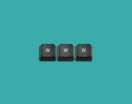 Word www Made From Computer Keyboard Keys, keyboard buttons with ideas.の写真素材
