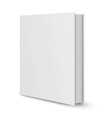 front view of Blank book cover white . front view of Blank book cover white .