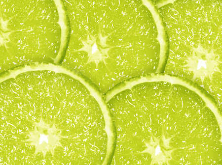 Slice of fresh green lime.