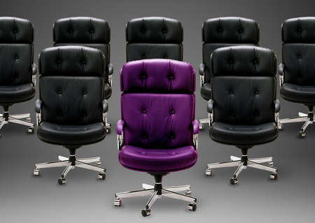 Black armchair, good concept for free position, good career, out of box and peace of mind. 