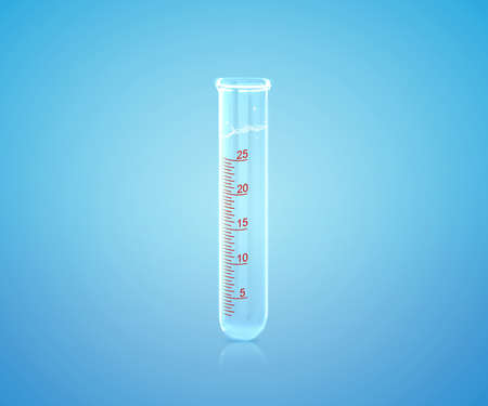 liquid in laboratory test tubes  on blue backgroundの写真素材