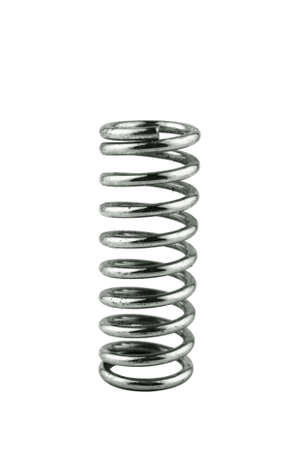 metal dark spring isolated on white background  with a clipping path