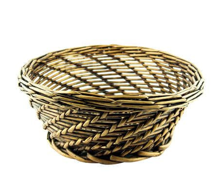 straw plate  on a white background   