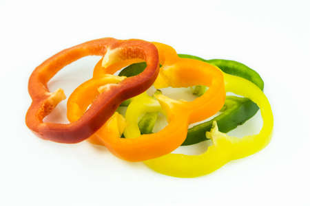 slices of colorful sweet bell pepper.