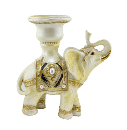 Elephant Statue on white backgroundの写真素材