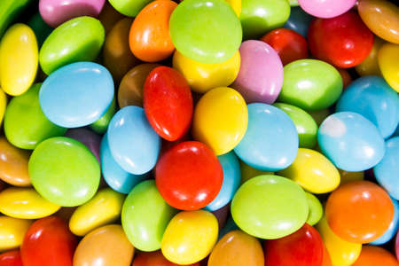 Colorful candies sweets background.