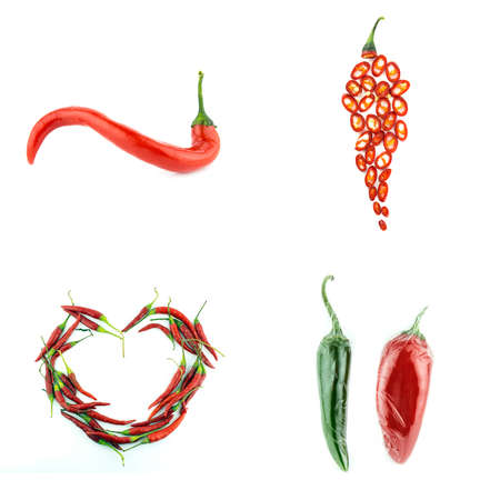 Red hot chili pepper isolated on white