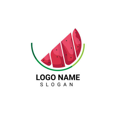 Watermelon Logo Design Vector Artのイラスト素材