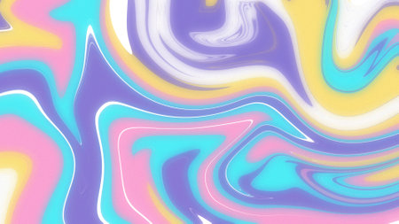 abstract colorful background with swirls and lines in pastel colorsの写真素材