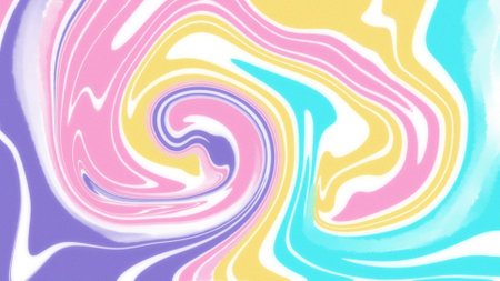 abstract background with blue, pink, yellow and white swirlsの写真素材
