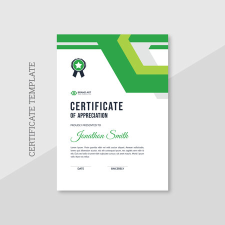 Green certificate template themeのイラスト素材