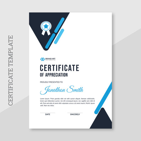 Corporate certificate template designのイラスト素材