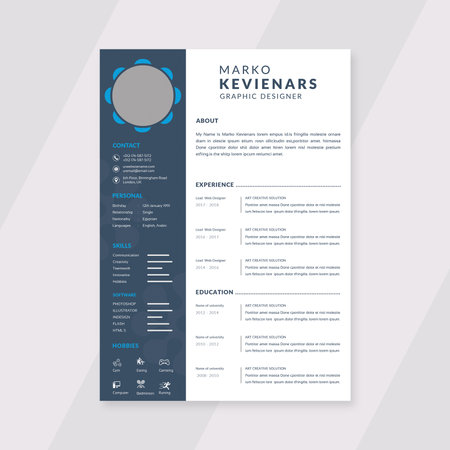 Beautiful CV / Resume template - elegant stylish designのイラスト素材