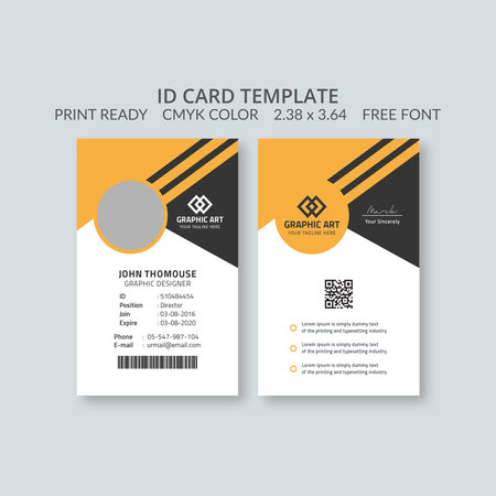 Corporate ID Card Design Templateのイラスト素材