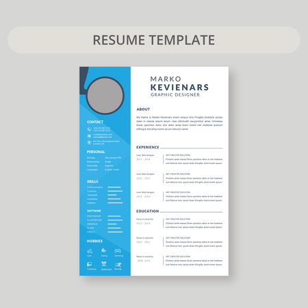Beautiful CV / Resume template - elegant stylish designのイラスト素材