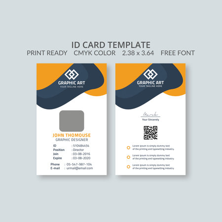 Corporate ID Card Design Templateのイラスト素材
